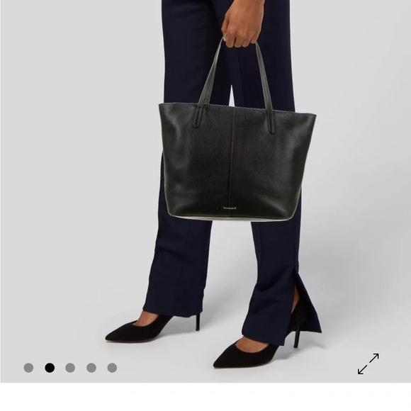 REBECCA MINKOFF BLACK PEBBLED LEATHER TOTE - Picture 11 of 11